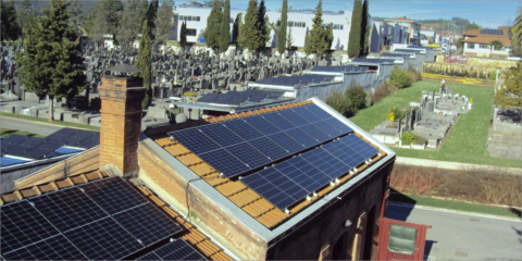 El cementerio municipal de Bilbao se convierte en un espacio público sostenible con 186 placas solares