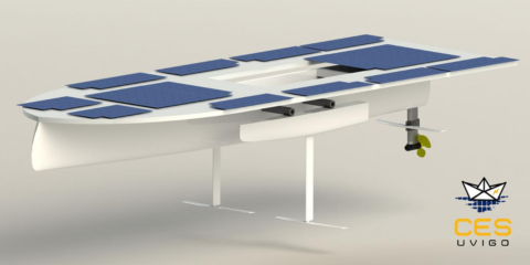 Estudiantes de la Universidad de Vigo fabrican un barco propulsado por 400 células fotovoltaicas