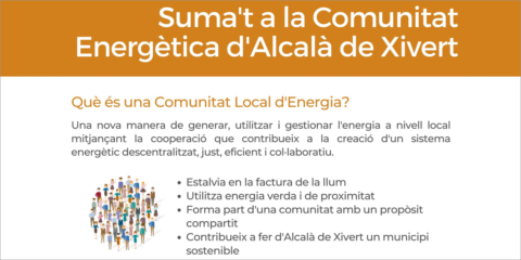 La primera comunidad energética local de Alcalà-Alcossebre inicia el proceso de difusión y participación