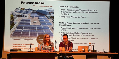 La Diputación de Valencia lanza una guía para promocionar las comunidades energéticas locales