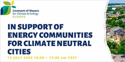 Webinar sobre oportunidades de asistencia técnica para la creación de comunidades energéticas en la UE