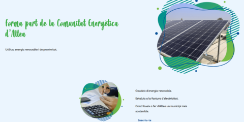 La comunidad energética de Altea pone en marcha una web para dar a conocer el proyecto