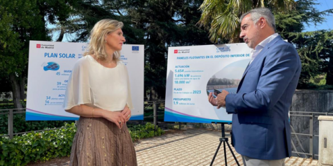 El Canal de Isabel II presenta un proyecto fotovoltaico flotante en una minicentral hidroeléctrica