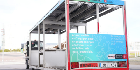Barcelona estrena un vehículo de reposición de bicicletas propulsado por energía solar