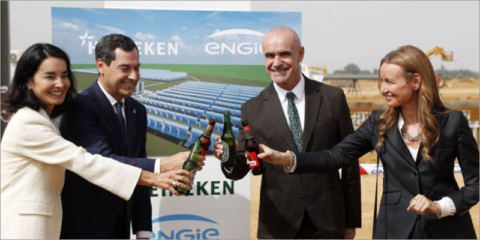Comienza la construcción de la planta termosolar en la fábrica de cervezas de Heineken en Sevilla