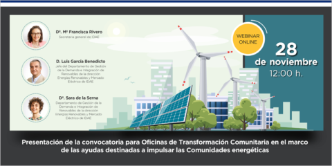 Primera convocatoria del Programa CE Oficinas para impulsar las comunidades energéticas