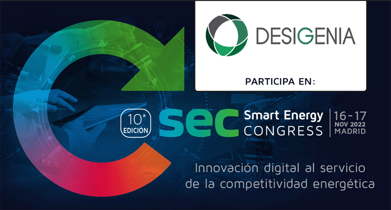 Desigenia participará en Smart Energy Congress con sus soluciones para energías renovables.
