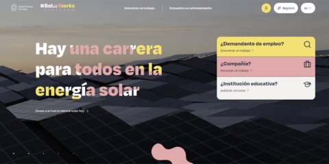 Disponible SolarWorks, nueva plataforma para la contratación en el sector de la energía solar en Europa