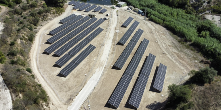 planta solar fotovoltaica de la comunidad de regantes de Bélgida, en Valencia