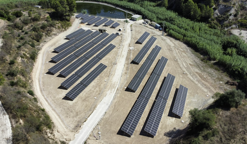 planta solar fotovoltaica de la comunidad de regantes de Bélgida, en Valencia