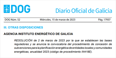 Ayudas para crear comunidades energéticas y gestionar la energía de ayuntamientos en Galicia