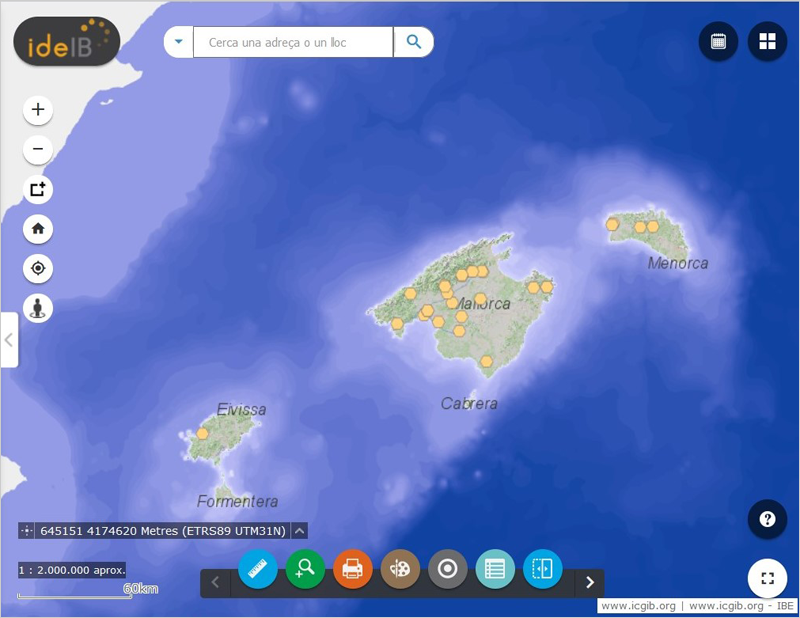 mapa Islas Baleares