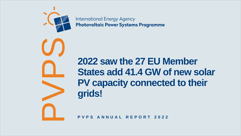 datos del informe anual 2022 de IEA-PVPS