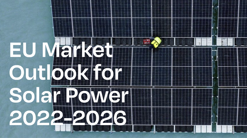 Perspectiva del mercado europeo para la energía solar 2022-2026