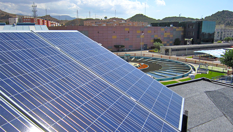 planta fotovoltaica en una estación de tratamiento de agua potable de Málaga
