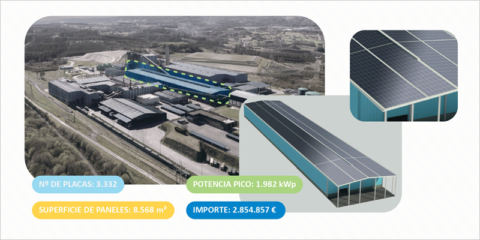 Adjudicada la instalación de paneles fotovoltaicos en el almacén de CDR en Cerceda