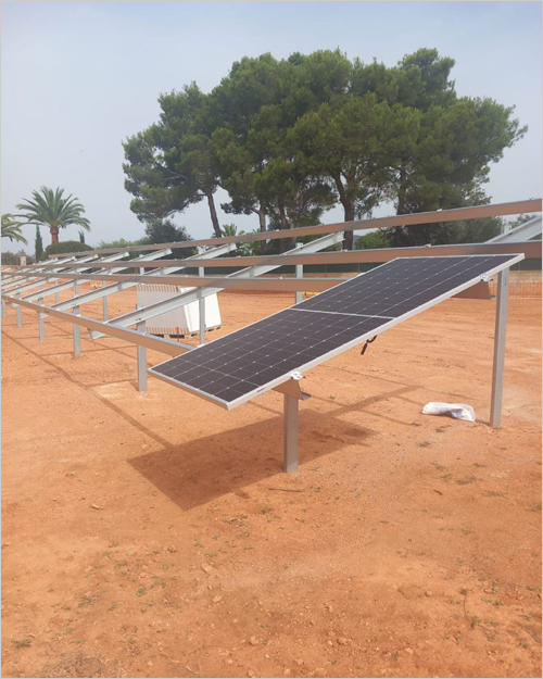 paneles solares en isla