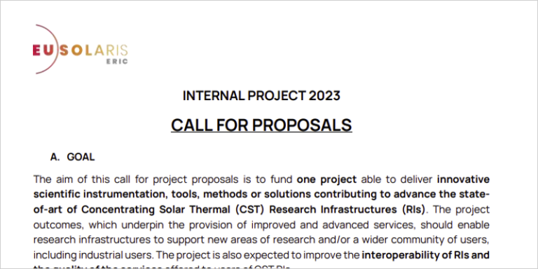 convocatoria de EU-SOLARIS ERIC
