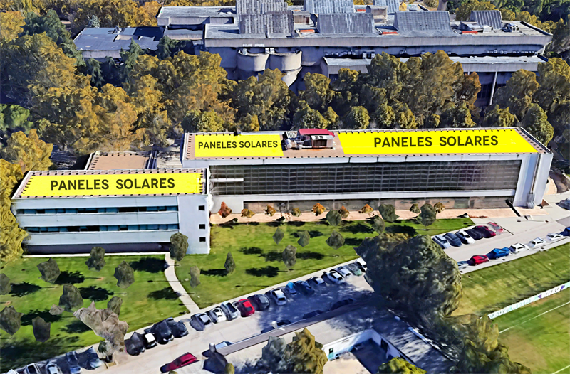 planta solar fotovoltaica en la Universidad Complutense de Madrid.