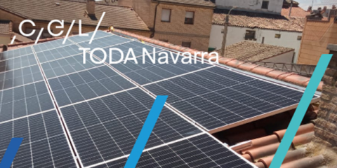 Comienza la instalación de las placas solares de la comunidad energética Toda Energía Navarra