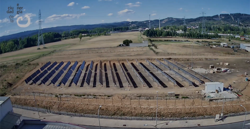  planta fotovoltaica con almacenamiento energético del proyecto Flexgenera en las instalaciones de CIUDEN en Cubillos del Sil