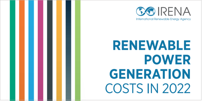 Informe IRENA sobre costes renovables y energía solar.