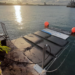 El Puerto de Valencia acoge un prototipo de energía solar flotante sobre el agua del mar