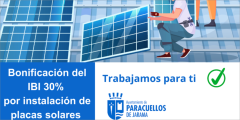 Reducción del 30% del IBI en viviendas con placas solares en Paracuellos de Jarama