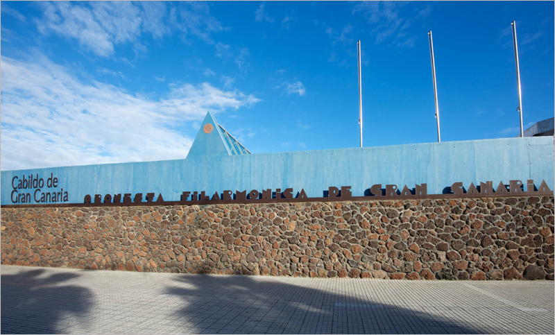 Fachada de la Orquesta Filarmónica de Gran Canaria.