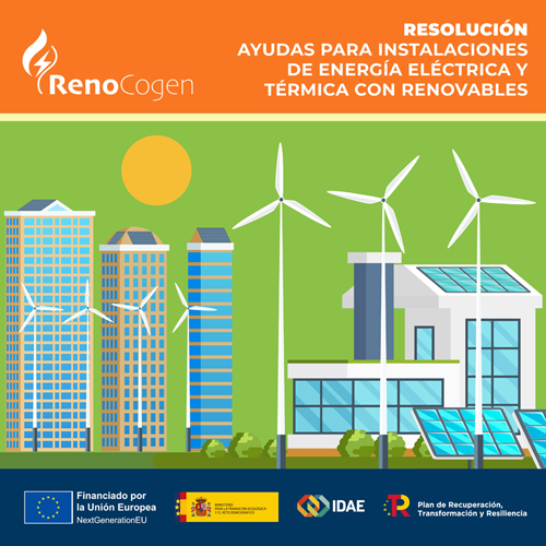 Cartel del Programa RenoCogen del Ministerio para la Transición Ecológica y el Reto Demográfico.