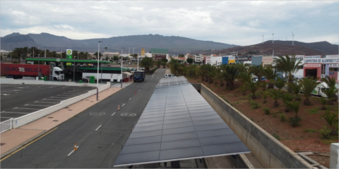 La zona industrial de Arinaga estrenará este mes nuevas marquesinas fotovoltaicas