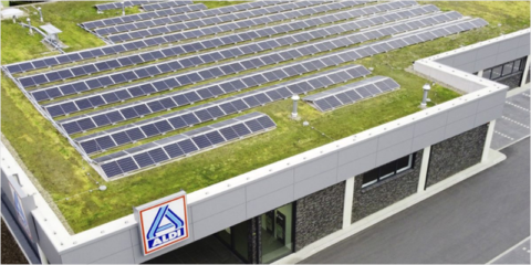 Las instalaciones fotovoltaicas en los supermercados Aldi aumentan un 22% respecto a 2022