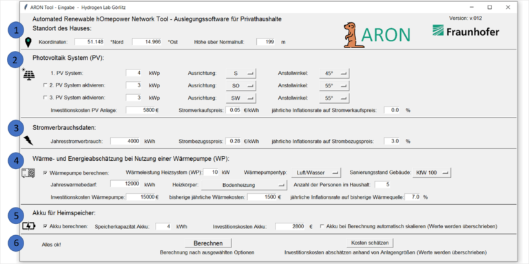 Captura de pantalla de la herramienta ARON desarrollada por el Instituto Fraunhofer IWU.