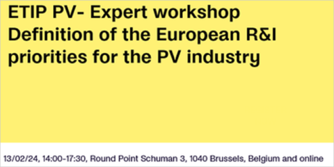 Taller de expertos sobre el futuro de la investigación e innovación de la industria fotovoltaica europea