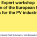 Taller de expertos sobre el futuro de la investigación e innovación de la industria fotovoltaica europea