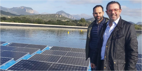 Inaugurada una infraestructura fotovoltaica flotante en la balsa de riego de Consell en Mallorca