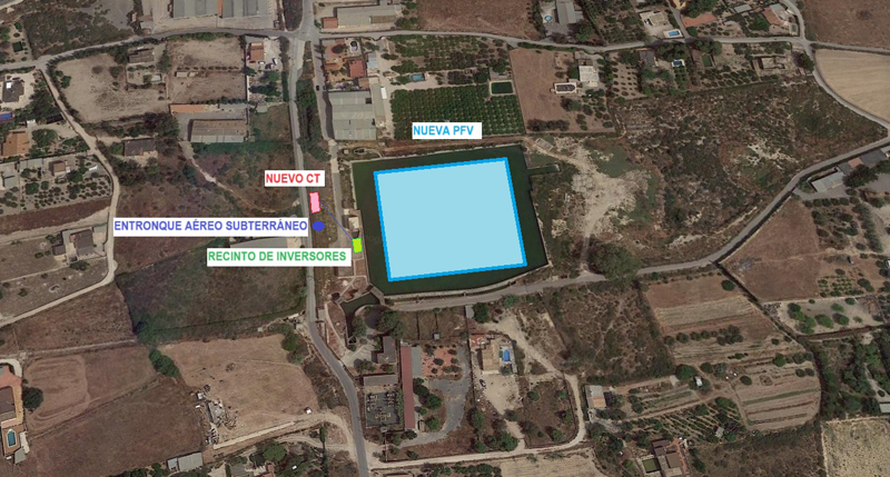 Mapa de la ubicación de las futuras plantas fotovoltaicas.