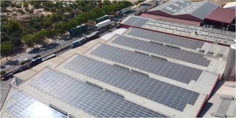 La planta solar de Estrella de Levante en Espinardo supera el millón de KWh anuales de energía
