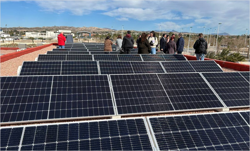 Paneles solares en colegio público de Elche.