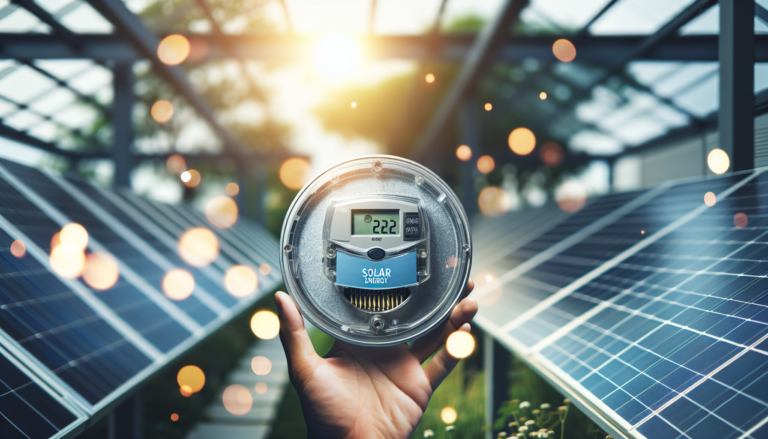 Esquema simbólico de Balance Neto integrado con Energía Solar. Representación gráfica precisa de la compensación en la red eléctrica de la energía generada y consumida. Equilibrio energético en acción. Esquema Balance Neto integrado con Energía Solar. Compensación en red eléctrica de energía generada y consumida. Equilibrio energético en acción.