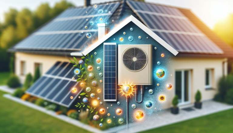 Esquema gráfico que combina conceptos de Climatización y Energía Solar para ilustrar su relación e importancia en la eficiencia energética.