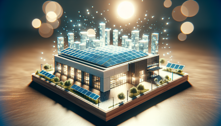 Fondo con Código Técnico de la Edificación y Energía Solar. Esquema representa normativa para edificaciones sostenibles.