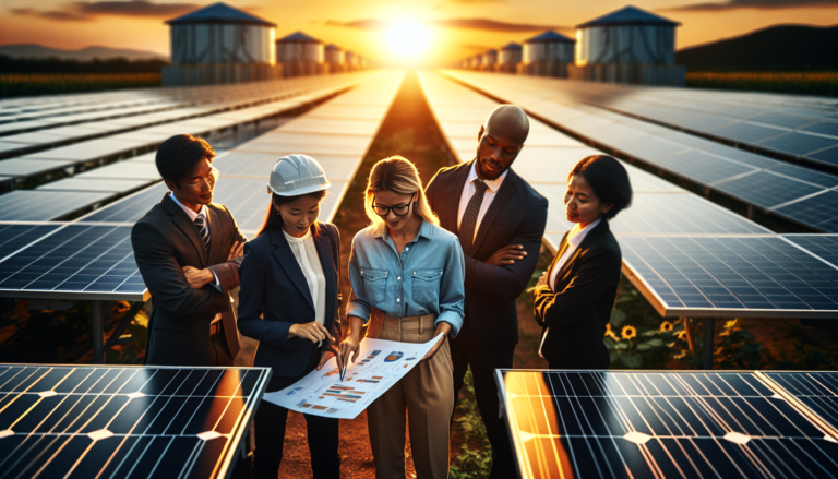 Colaboración Público Privada y Energía Solar: fondo mixto y esquema detallado simbolizan la unión estratégica para invertir en energías renovables.