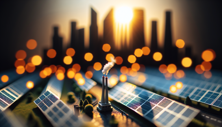 Fondo ilustrativo de Dependencia Energética y Energía Solar con un esquema representativo del tema. Imagen que fusiona dos conceptos claves en la transición energética. Fondo con mezcla de Dependencia Energética y Energía Solar, junto a un esquema temático. Representación visual de la relación entre ambas temáticas en la transición energética.