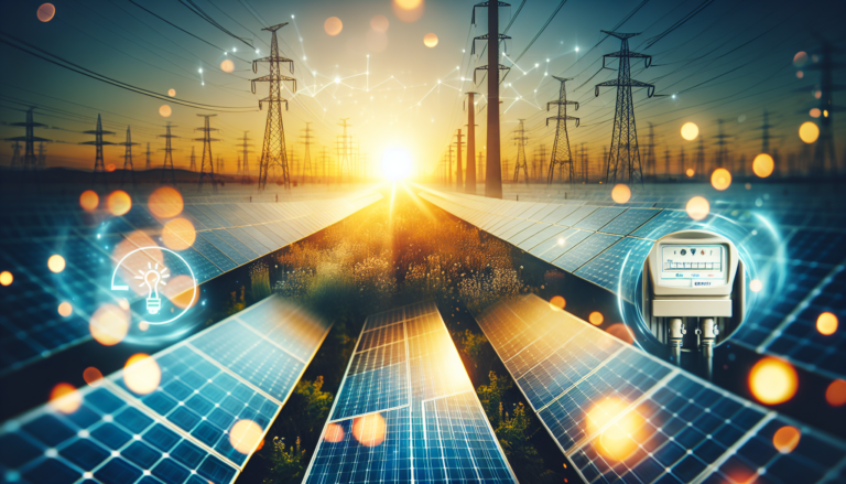 Fondo mostrando una combinación ideal entre EaaS y Energía Solar, junto con un esquema representativo de EaaS. Ilustración que fusiona la eficiencia de la Energía como Servicio con la sostenibilidad de la Energía Solar. Fusión visual entre EaaS y Energía Solar en un fondo y esquema respectivamente. Símbolos de eficiencia y sostenibilidad en combate.