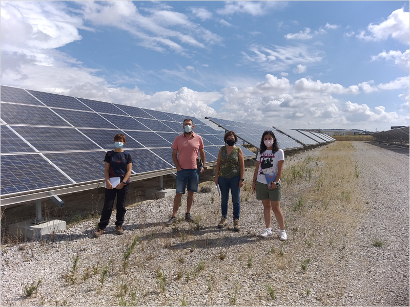 Visita a un piloto de planta agrovoltaica en Castilla y León.