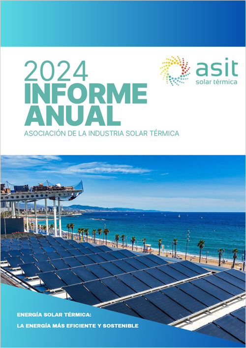 Portada del Informe Anual 2024 de la Asociación de la Industria Solar Térmica (ASIT).