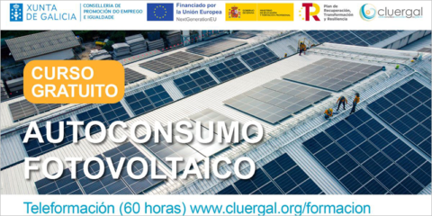 El clúster de energías renovables de Galicia organiza un curso sobre autoconsumo fotovoltaico