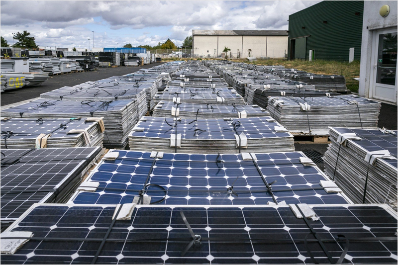 Residuos de paneles solares.