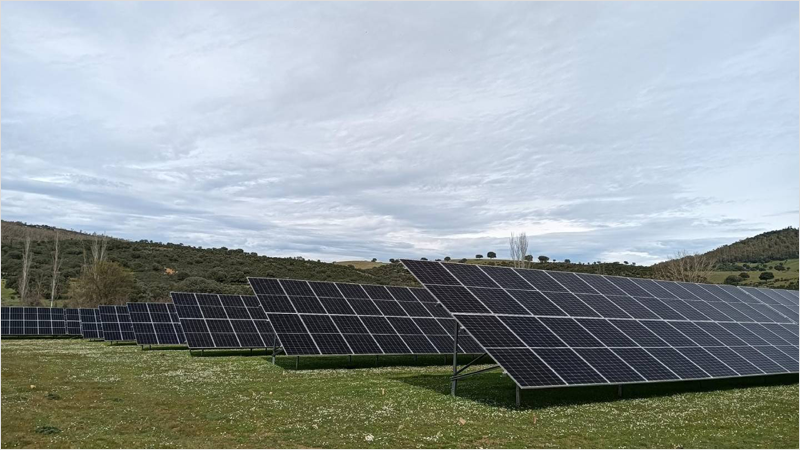 Parque solar en fábrica de Nestlé en Badajoz.